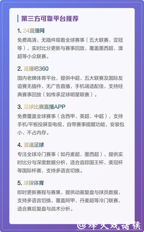 世界杯直播平台热门选择对比